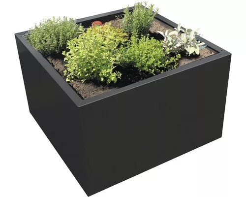 Palatino Pflanzgefäß Clara 80 X 80 X 50 Cm Anthrazit Blumentopf Blumenzubehör B-Ware - 4260445861291