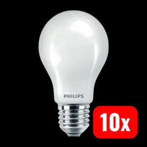 B-Ware Philips Lampe Leuchtmittel Glühbirne Pear A60 E27 Warmweiß 11,2 W 10 Stück