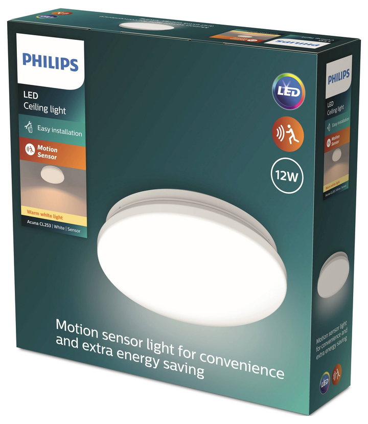 Philips 8720169295988 Acuna Led Deckenleuchte Deckenlampe Leuchte Led 12 W Weiß  B-Ware