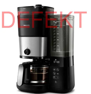 D-Ware Philips Hd7900/01 Kaffeemaschine Schwarz Silber Glaskanne Mahlwerk Defektware140