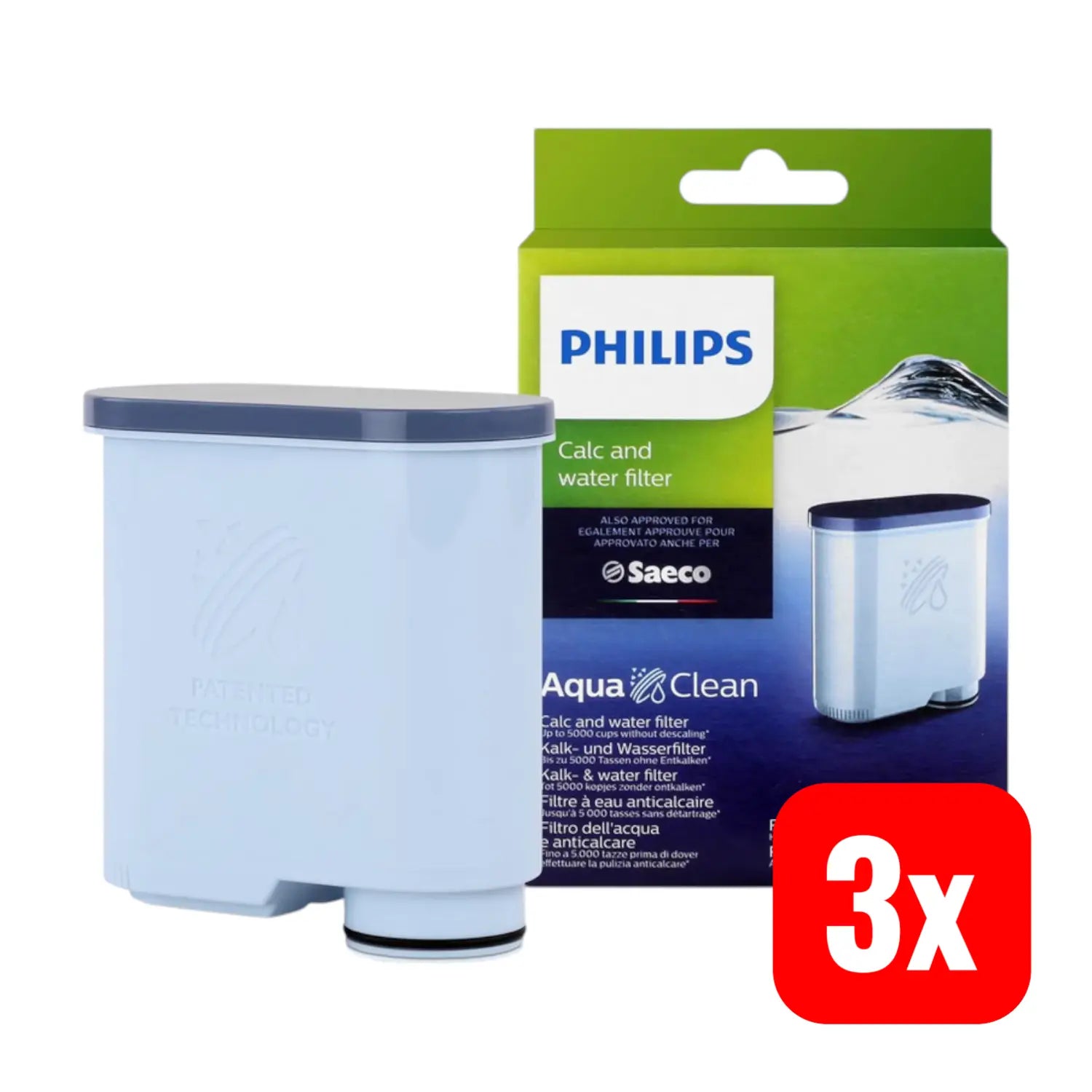 B-Ware Philips Aqua Clean Kalk  Und Wasserfilter Wasserfilterung Kalkfilter Blau 3 Stück - 8720389000317