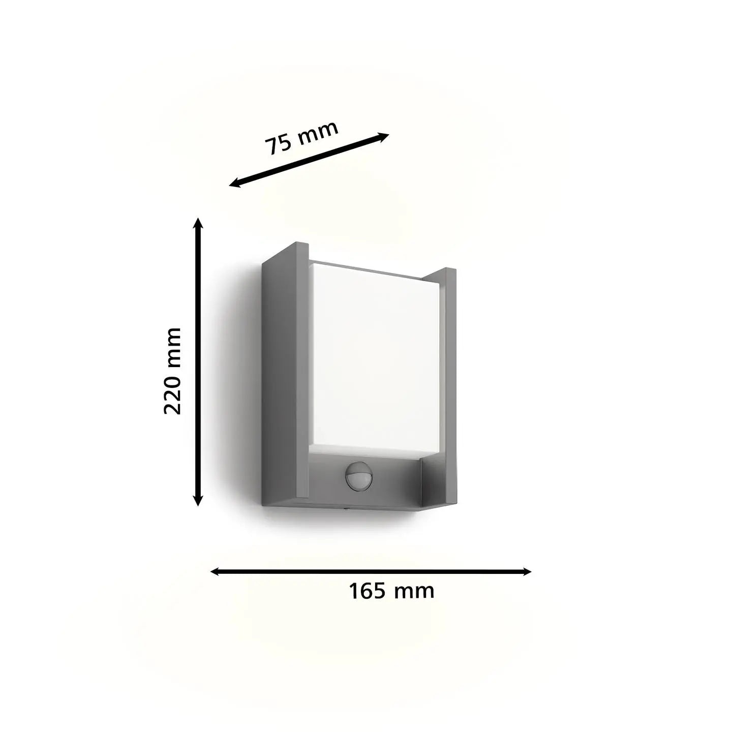 B-Ware Philips Led Außenwandleuchte Wandlampe Bewegungsmelder Anthrazit Arbour 3.8 W - 8720169263833