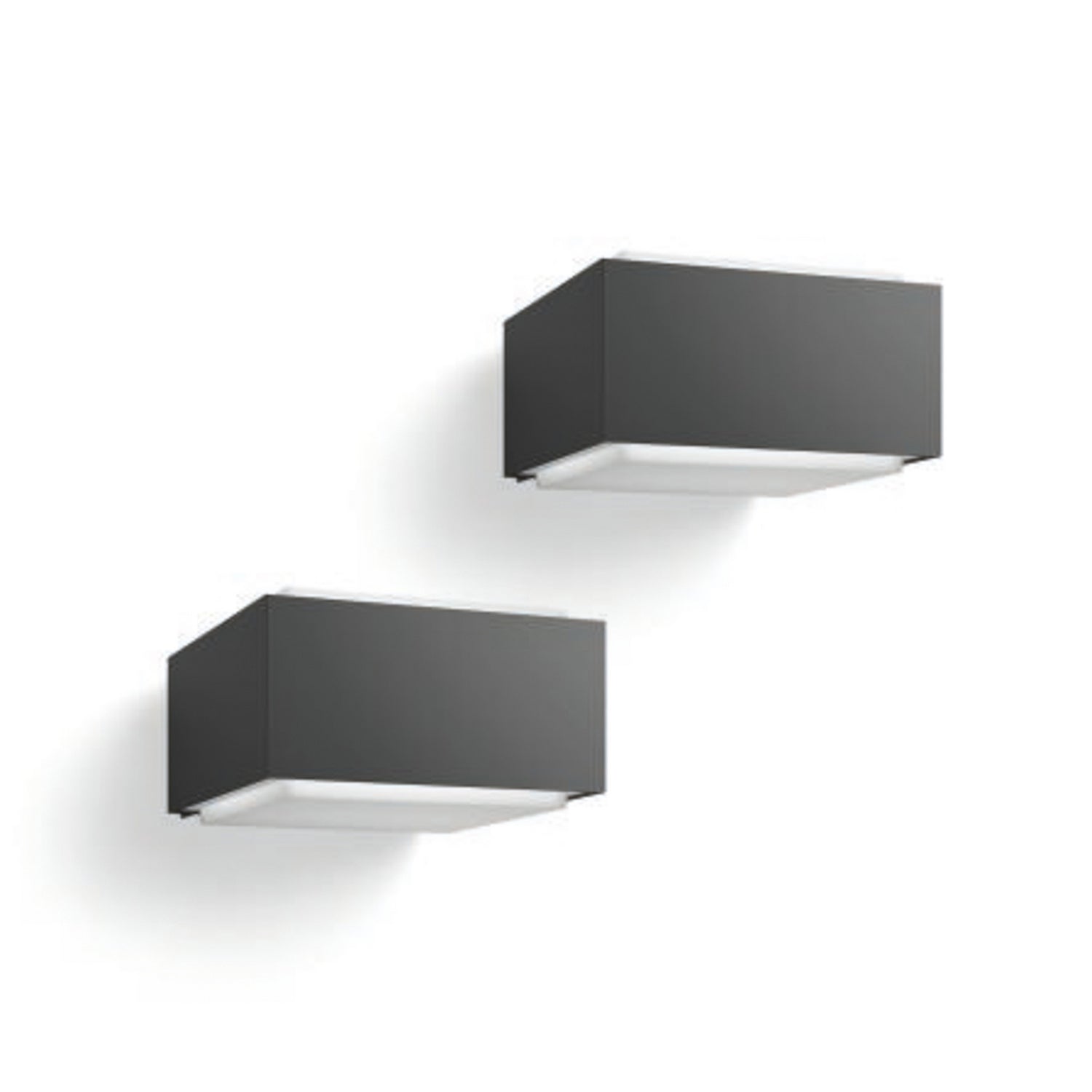 B-Ware Philips Außenwandleuchte Wandlampe Hedgehog E27 Led Aluminium Anthrazit 2er Pack - 8721103038098