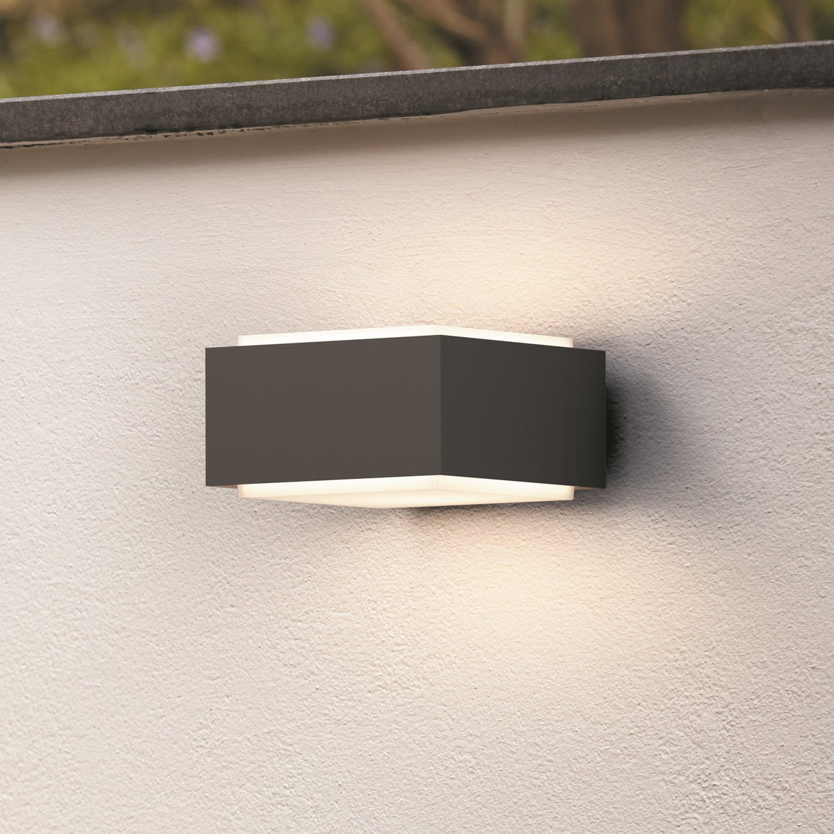 Philips Außenwandleuchte Hedgehog anthrazit LED Gartenlampe Wandleuchte 2er Set - 8721103038098
