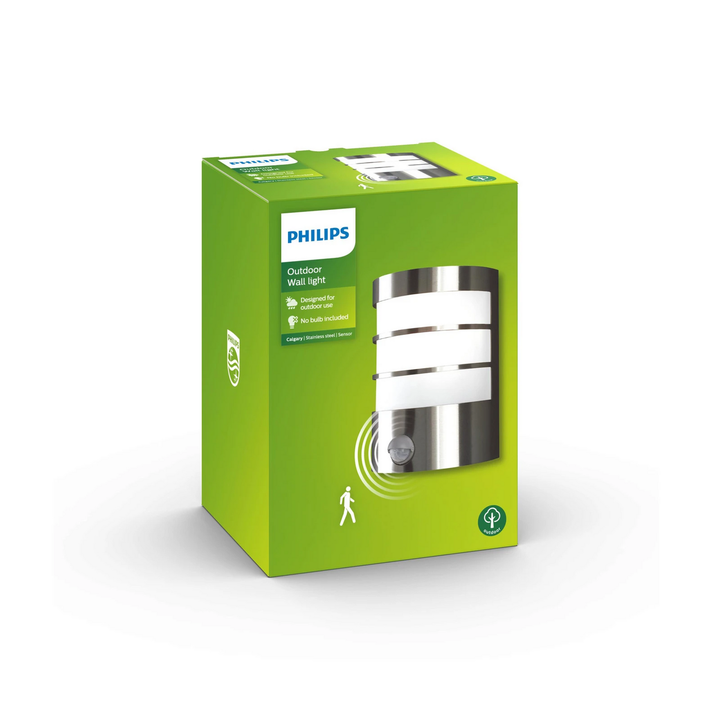 Philips Calgary Außenwandlampe Edelstahl Sensor Wandlampe Wandleuchte Lampe Spot B-Ware