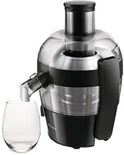 B-Ware Philips Entsafter Saftpresse Zentrifugal Entsafter Saft 500 W Quick Clean Schwarz - 8710103642756