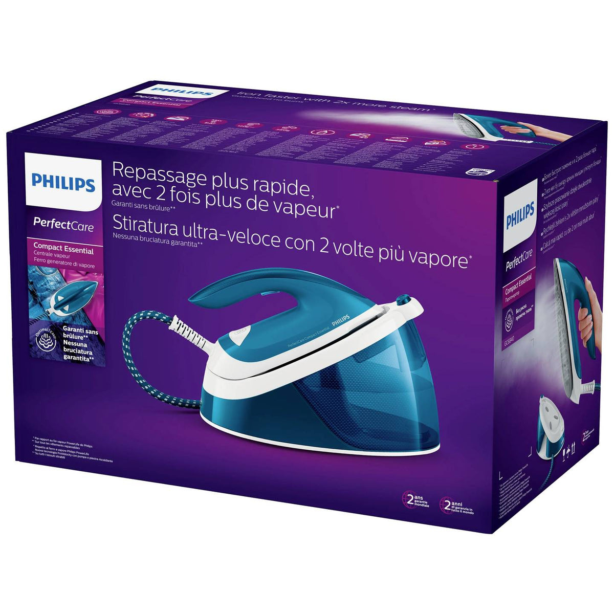 Philips PerfectCare Compact Essential GC6840/20 Dampfbügelstation 2400 W Blau - 8710103963196