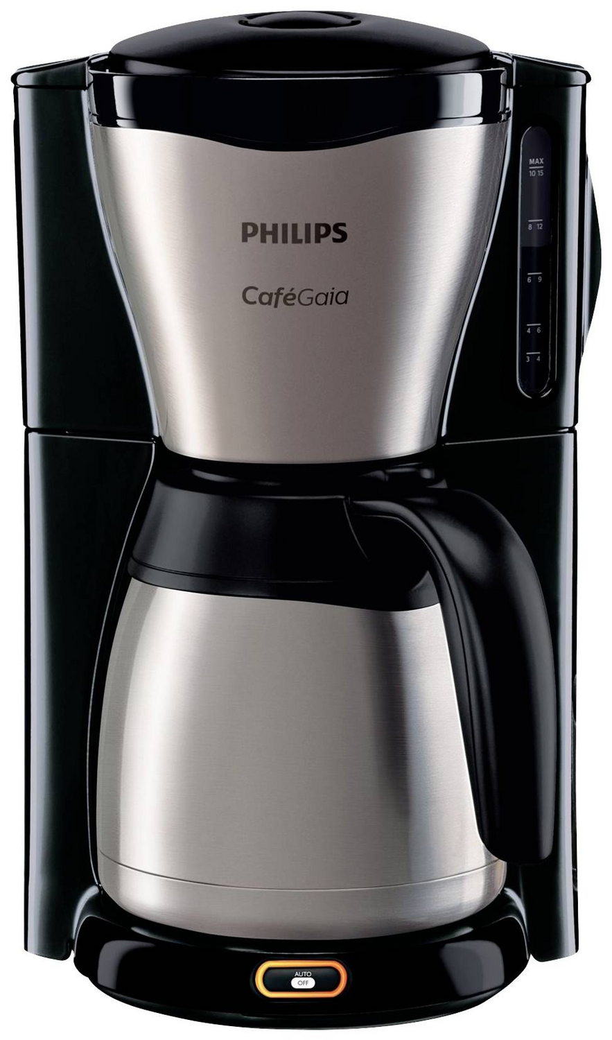 B-Ware Philips Café Gaia Kaffeemaschine Schwarz Edelstahl Fassungsvermögen Tassen=15 - 8710103879978