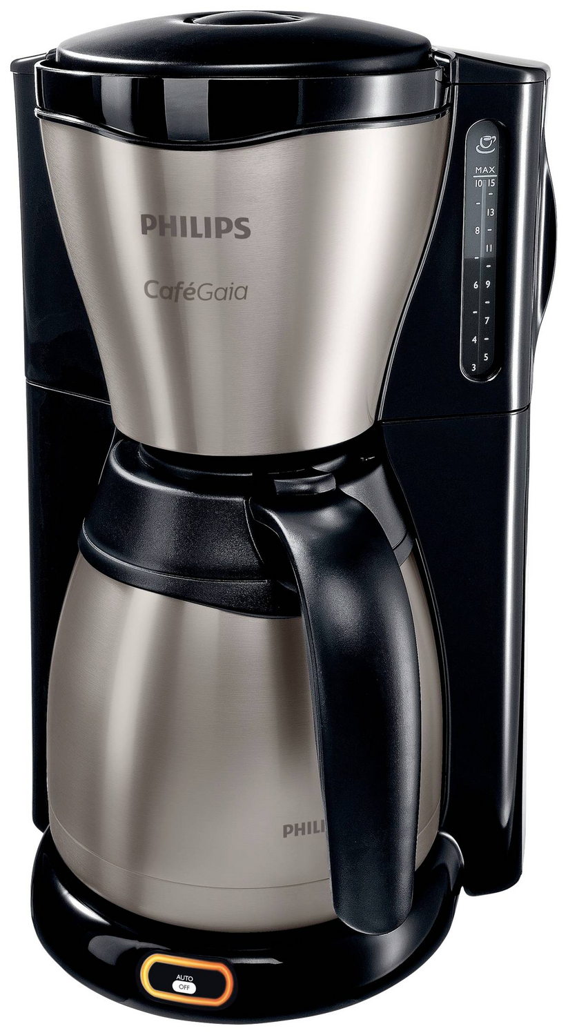 B-Ware Philips Café Gaia Kaffeemaschine Schwarz Edelstahl Fassungsvermögen Tassen=15 - 8710103879978