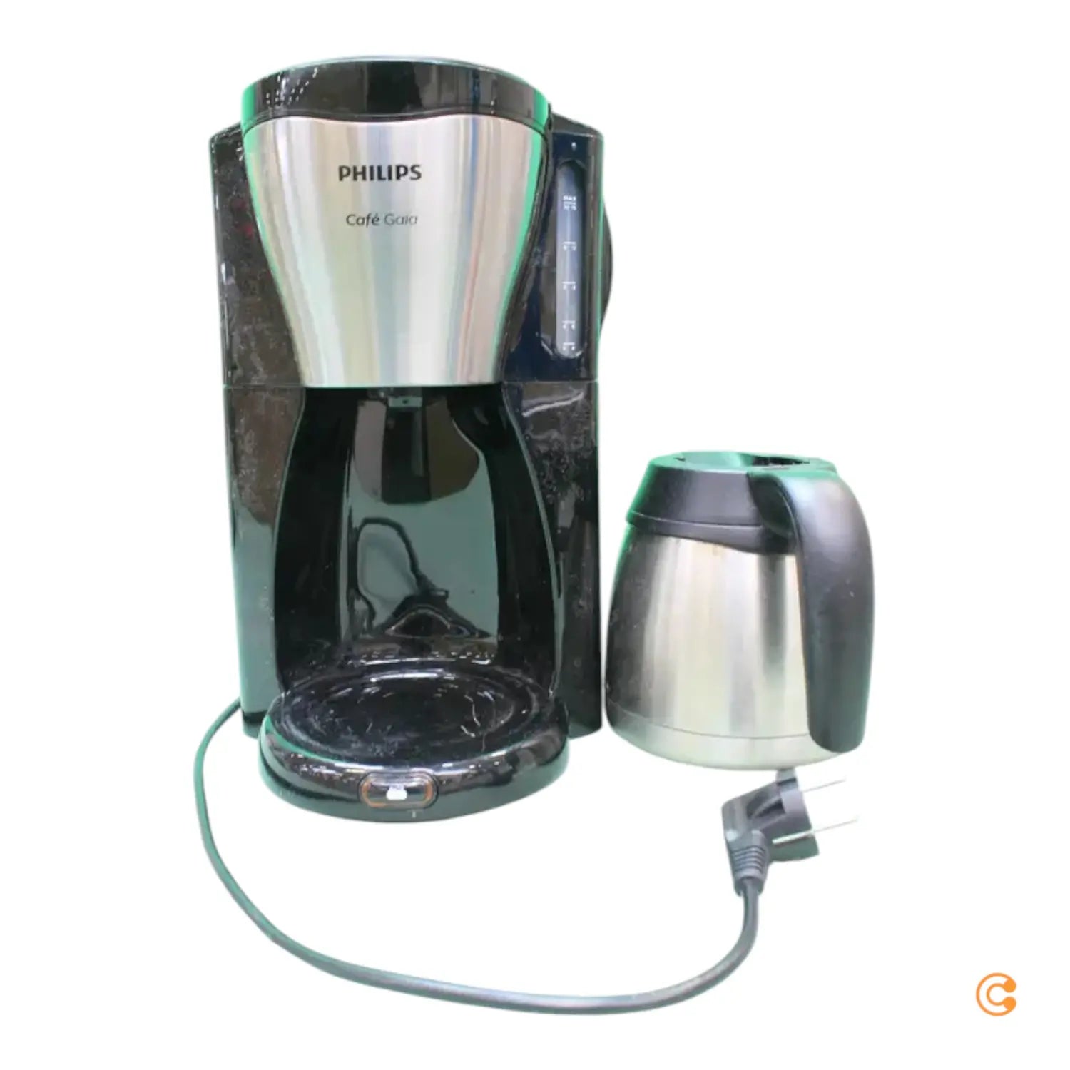 C-Ware Philips Café Gaia Kaffeemaschine Schwarz Edelstahl Tassen=15 Siehe Text/Foto