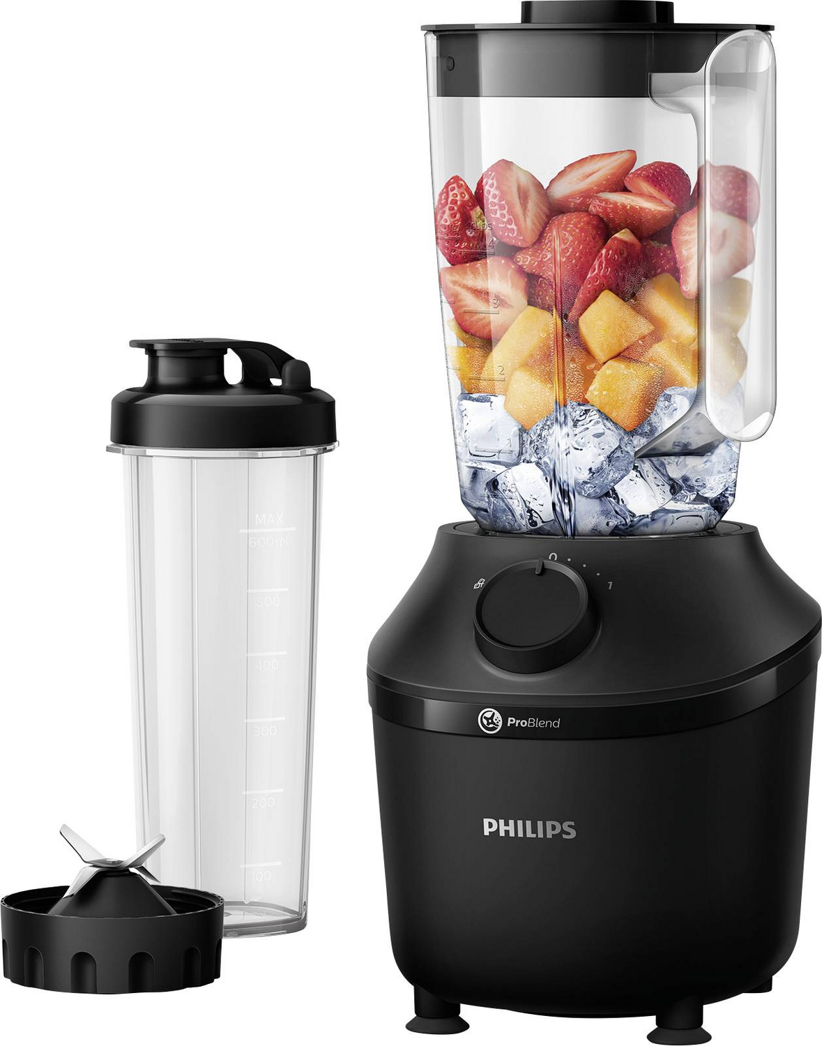 B-Ware Philips Hr2041/41 Standmixer Mixer Smoothiemaker Blender 450 W Schwarz 49 - 8720389001390