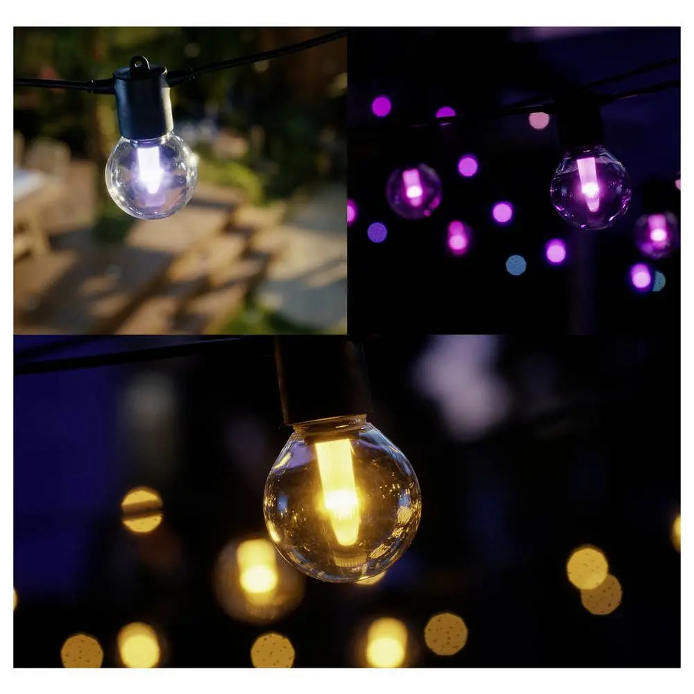B-Ware Philips Hue Lichterkette Festavia Globe Outdoor Led Kugel Schwarz 14m Zig Bee