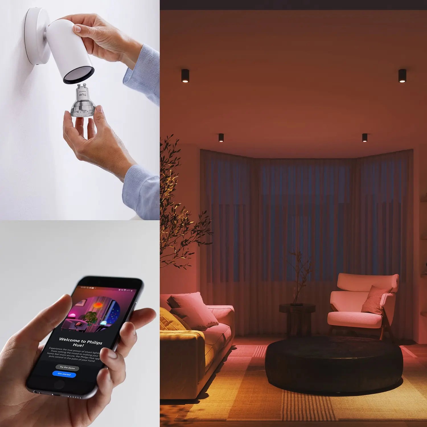 B-Ware Philips Hue Led Leuchtmittel Lampe Reflektor Smart Licht Rgb Gu10 3er Set - 8721103055330