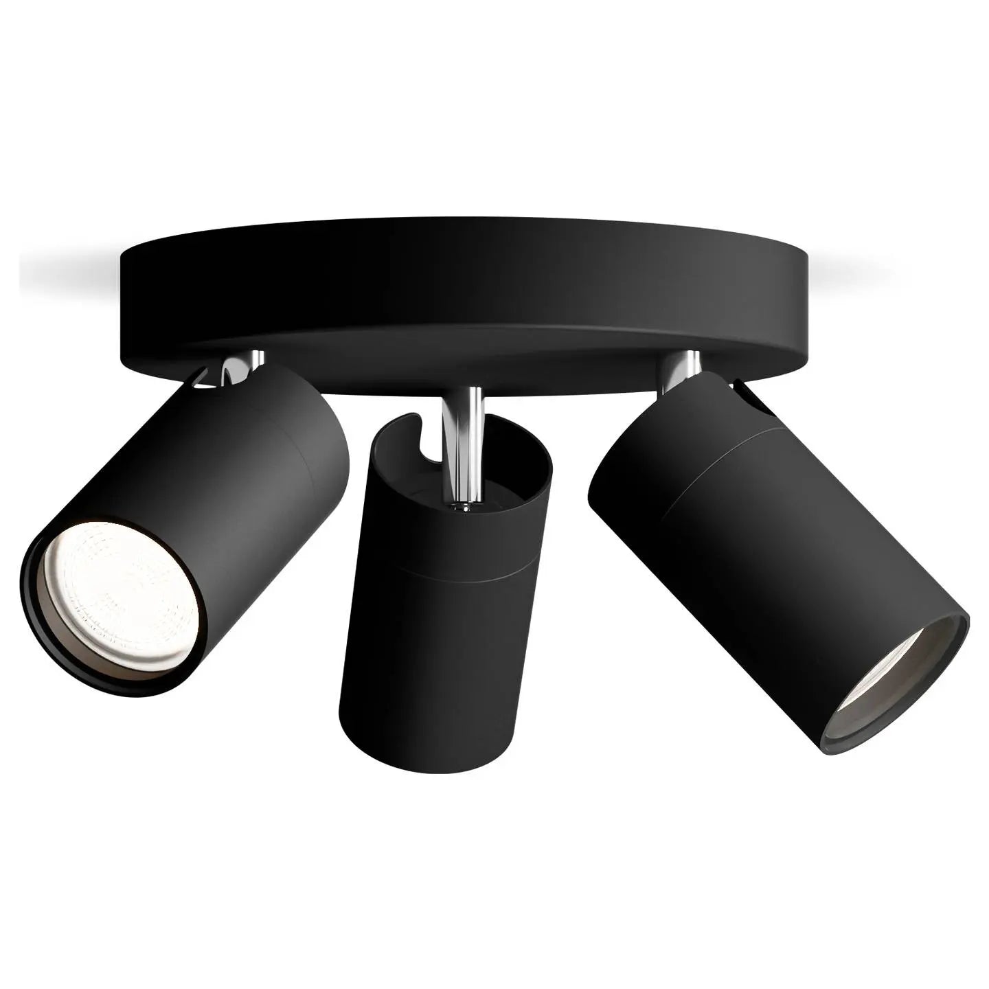 B-Ware Philips Deckenstrahler Deckenspot Gu10 Schwarz Metall 3 Flammig Idris Ip44 Spot - 8720169299054