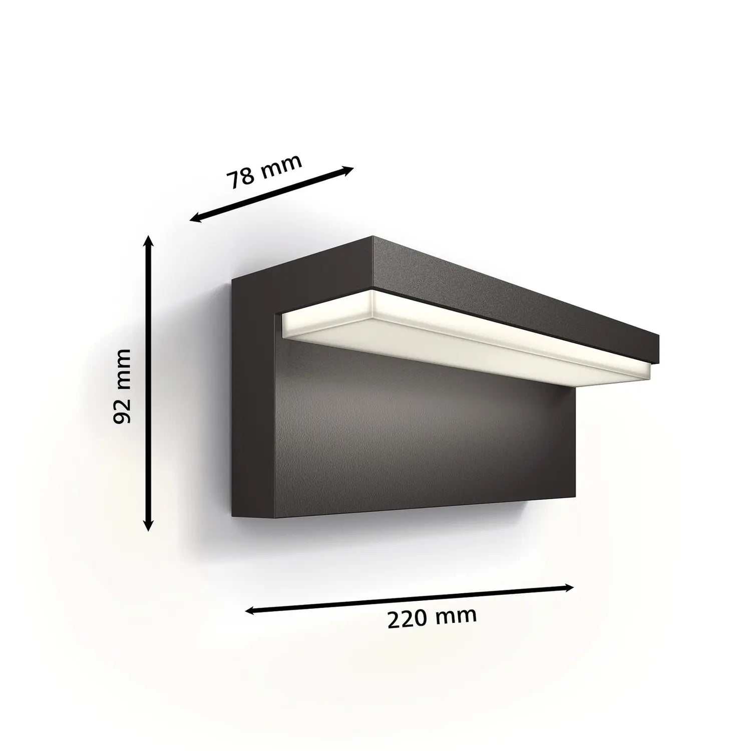 B-Ware Philips Led Außenwandleuchte Außenlampe Licht 2700 K Anthrazit Bustan Ue Led - 8720169257252