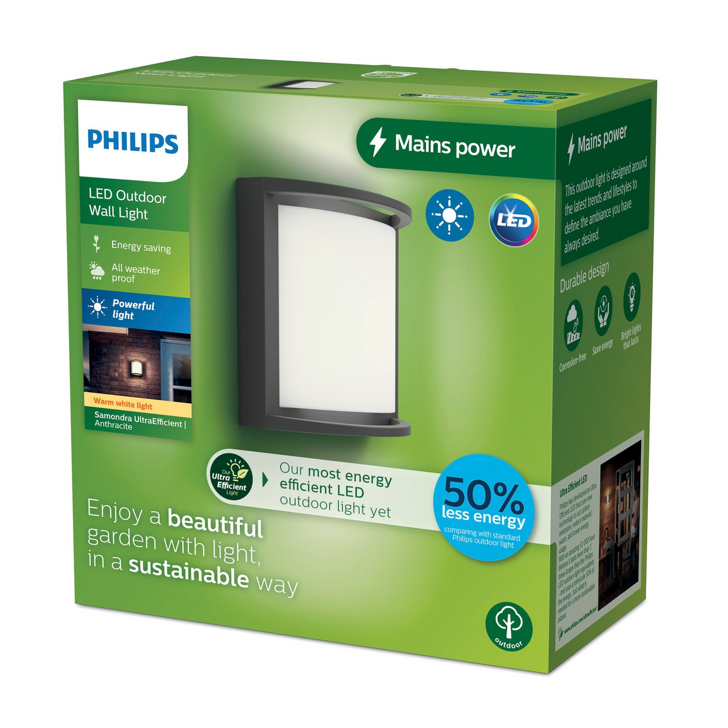 B-Ware Philips Led Außenwandleuchte Außenlampe Samondra Ue Wandleuchte Außenbereich - 8720169276864
