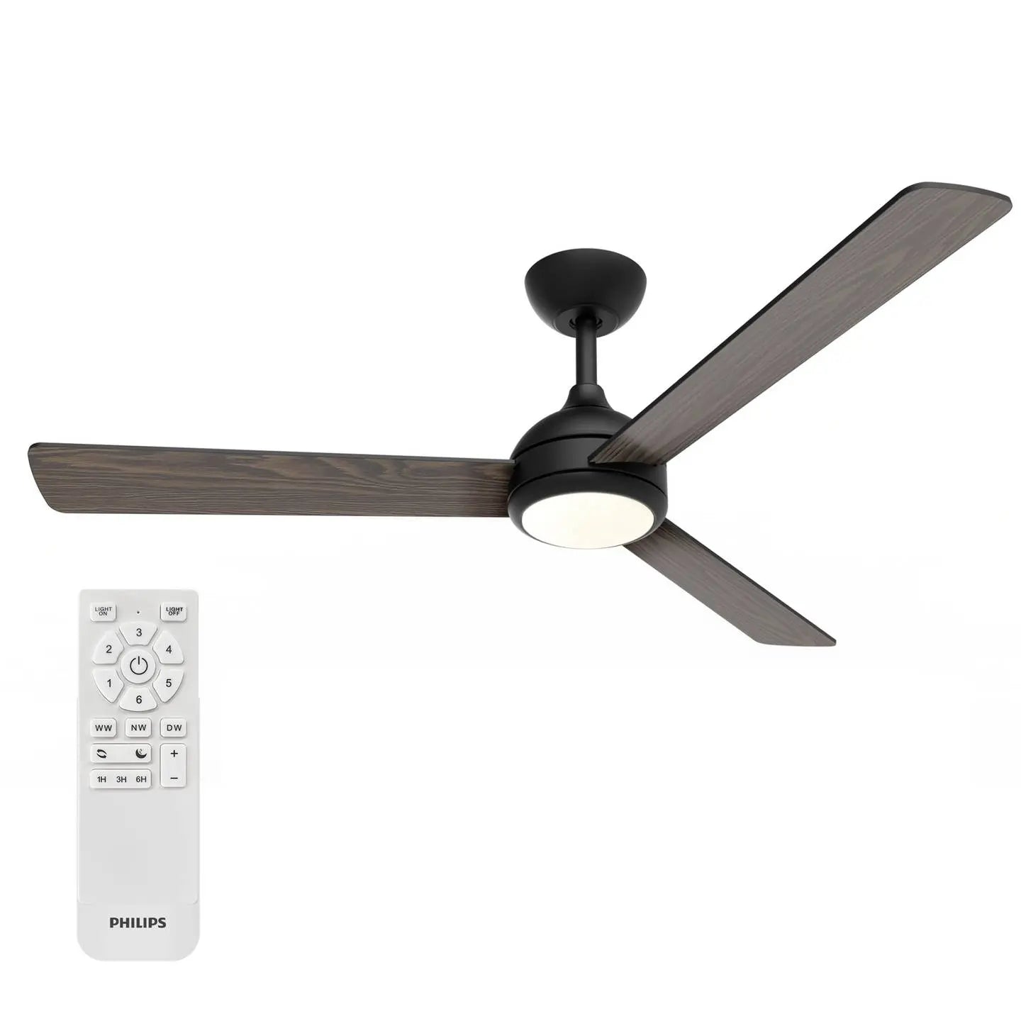 B-Ware Philips Deckenventilator Ventilator Led Fernbedienung Licht Braun Schwarz Dimm - 8721103103178