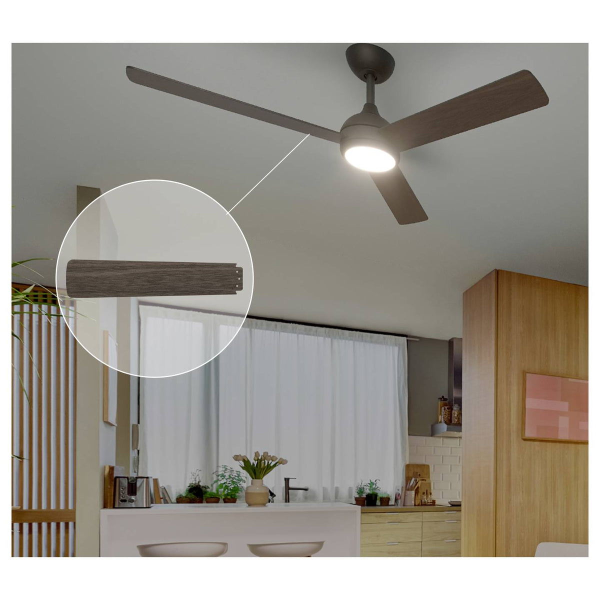 Philips Deckenventilator Ventilator LED Fernbedienung Licht Braun Schwarz Dimm - 8721103103178