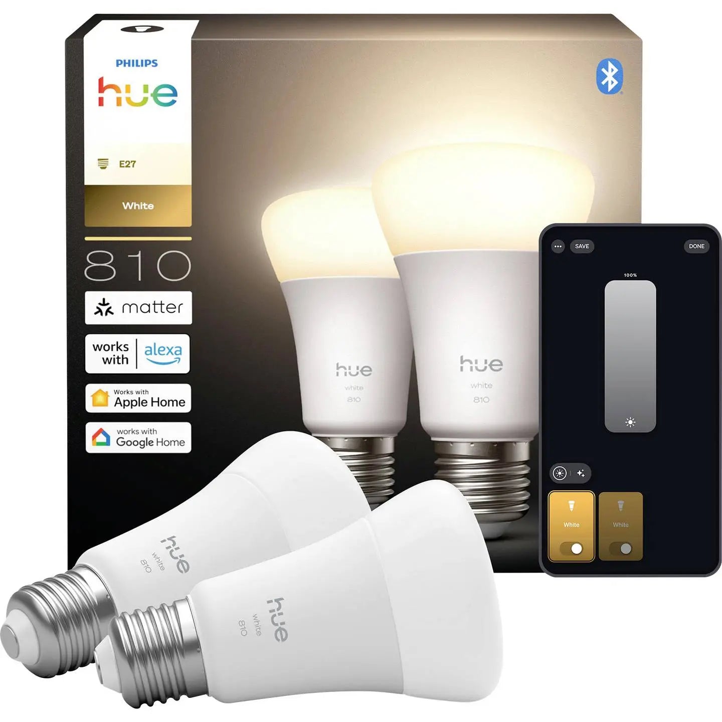 B-Ware Philips Led Leuchtmittel Lampe Hue Weiß E27 Smart Home Dimmbar Warmweiß 2 Stück - 8721103072566