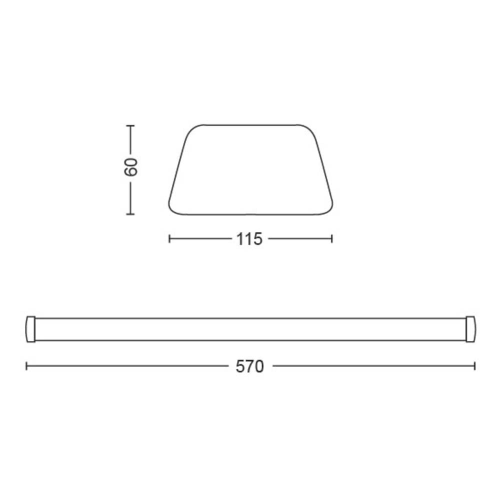 Philips Led Projectline Wp W12 L58 2200lm 2700 K Led Feuchtraumleuchte Leuchte B-Ware