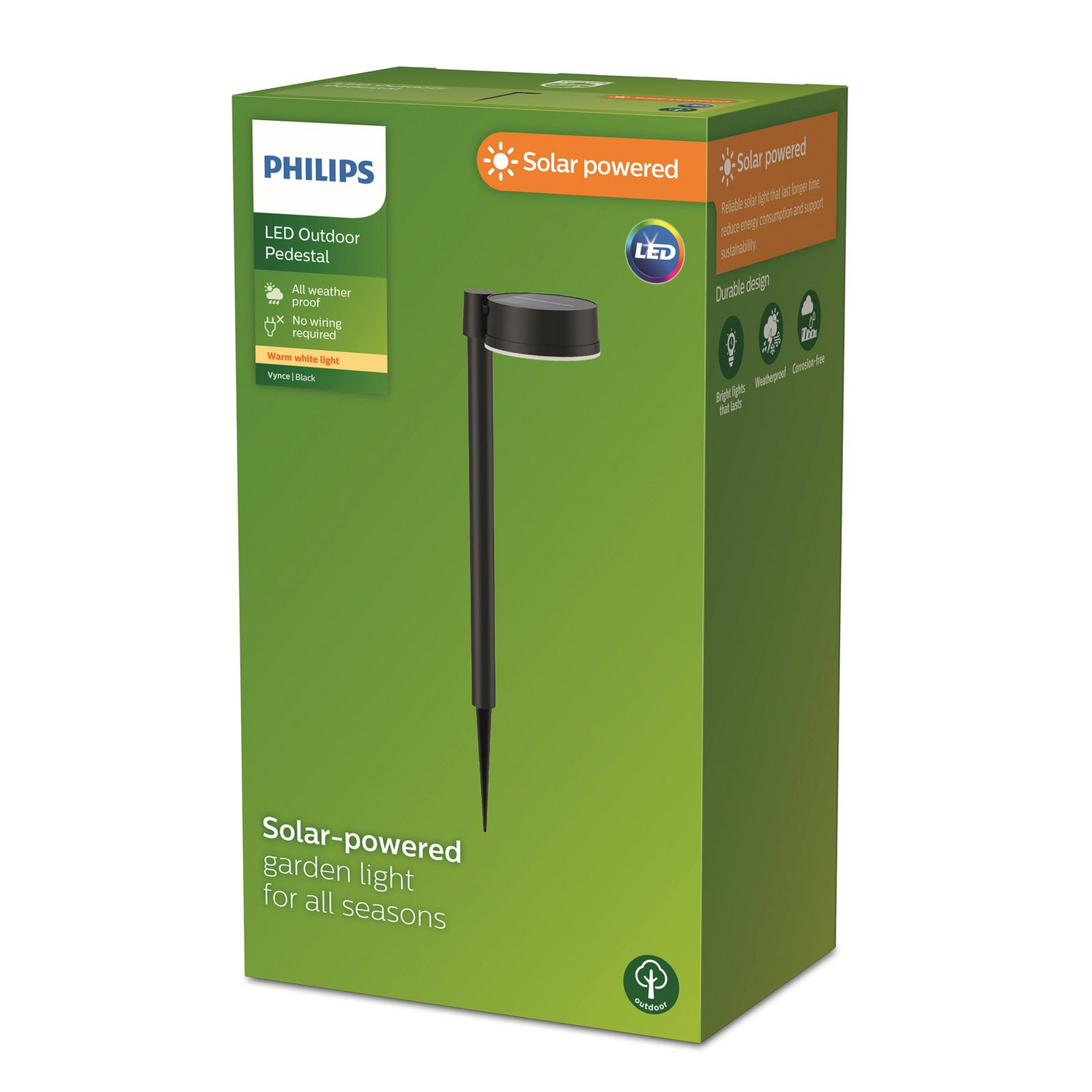 B-Ware Philips Led Solar Erdspießleuchte Gartenleuchte Vynce Schwarz Kunststoff 54 Cm - 8720169265646