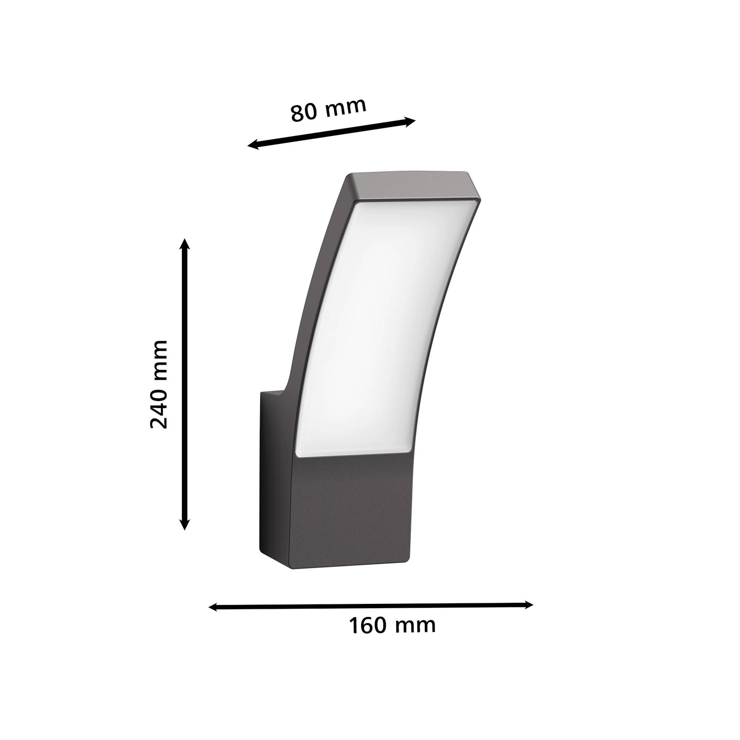 Philips Lighting Splay 8720169263796 Led Außenwandleuchte Led 3.8 W Anthrazit B-Ware
