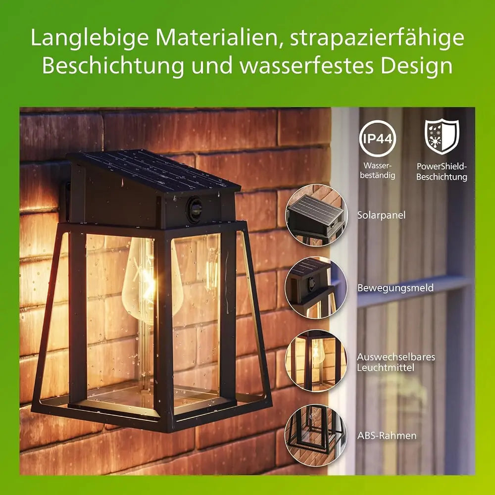 B-Ware Philips Wandleuchte Außenlampe Solarleuchte Ultra Efficient Schwarz Siehe Text - 8720169361867