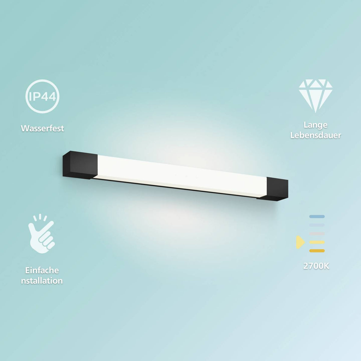 Philips Rover Badezimmerleuchte Lampe Badezimmerleuchte 10W 270 LED Licht - 8720169300293