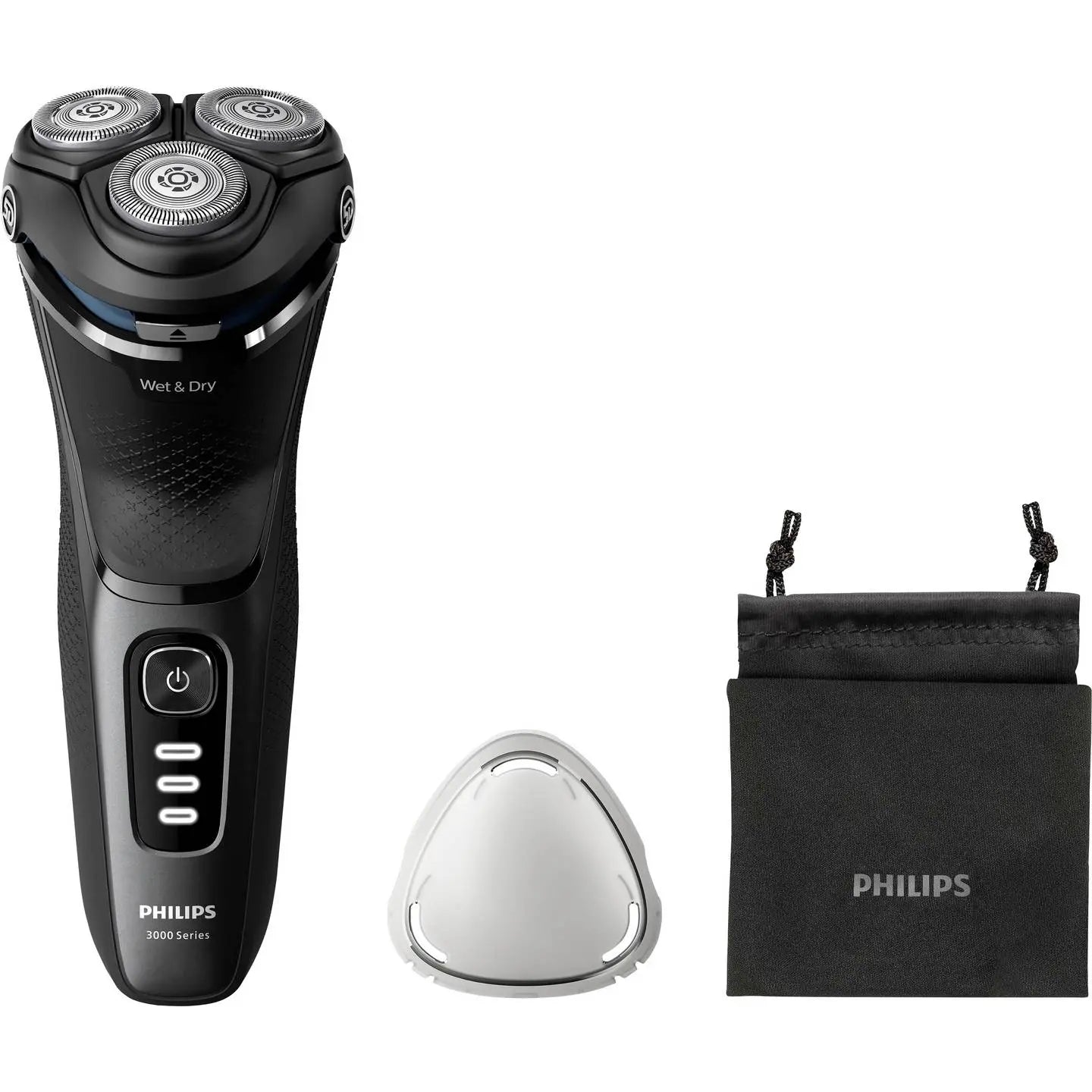 B-Ware Philips Rotationsrasierer Elektrorasierer S3244/12 Schwarz Akku Wiederaufladbar