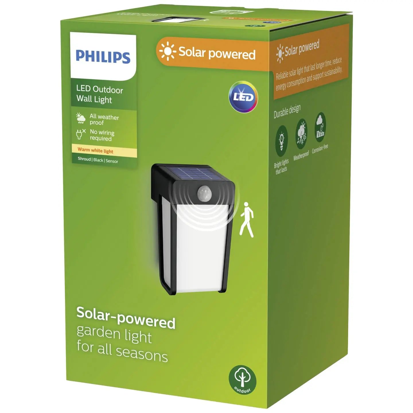 B-Ware Philips Wandleuchte Shroud Solar Lampe Led 2700 K Schwarz Außenbereich 2,3 W Ip44 - 8720169265486