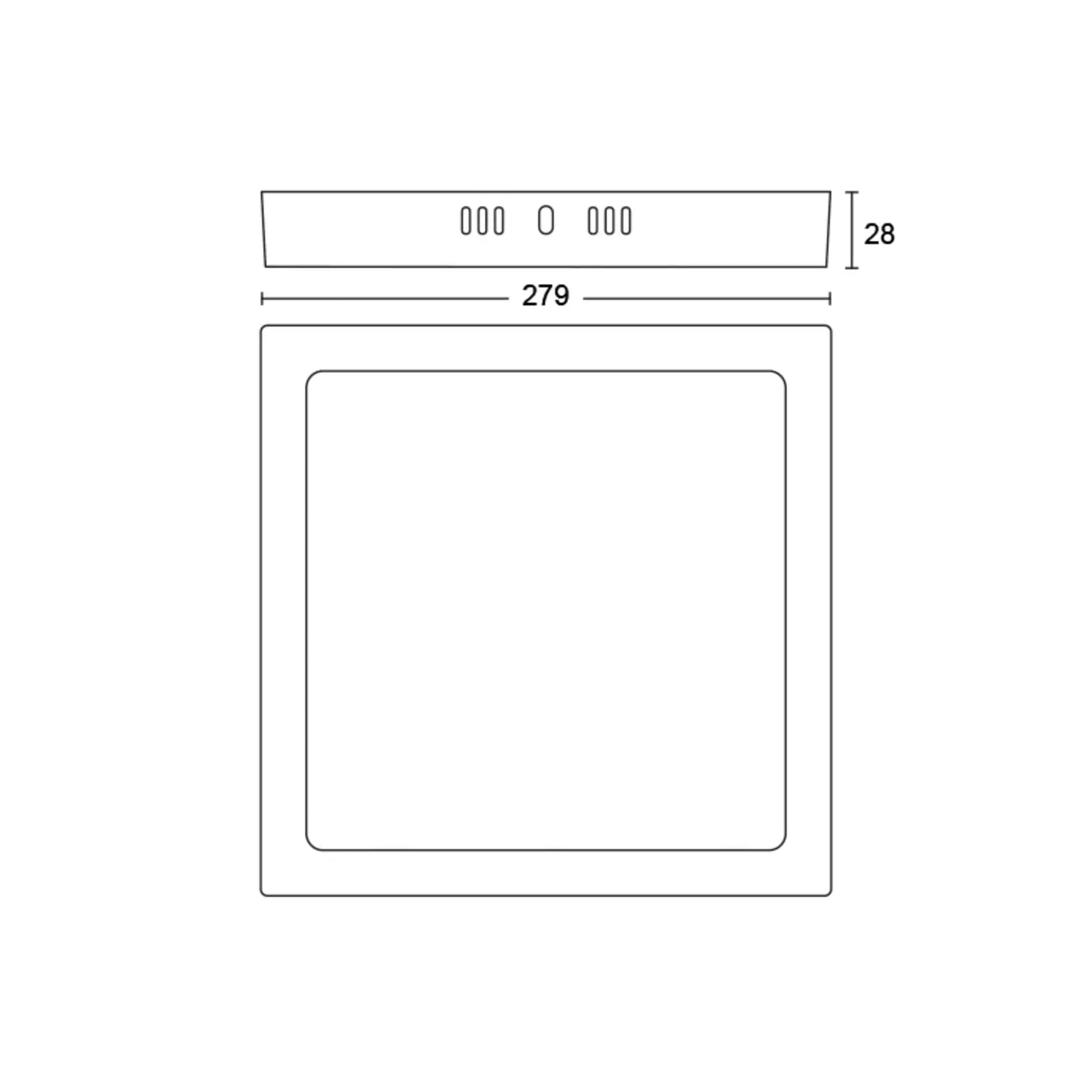 B-Ware Philips Deckenleuchte Deckenlampe Led Slim Surface Weiß Quadrat Warmweiß 28 Cm - 8719514328792