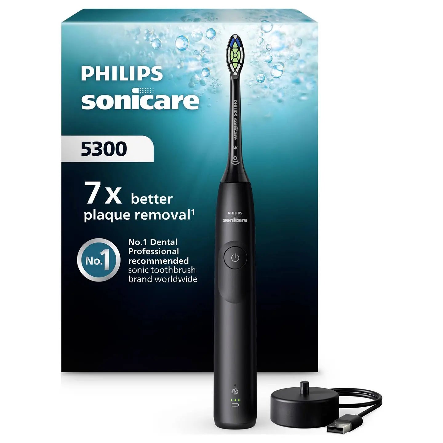 B-Ware Philips Sonicare 5300 Hx7101/01 Elektrische Zahnbürste Schallzahnbürste Schwarz  - 8720689025201