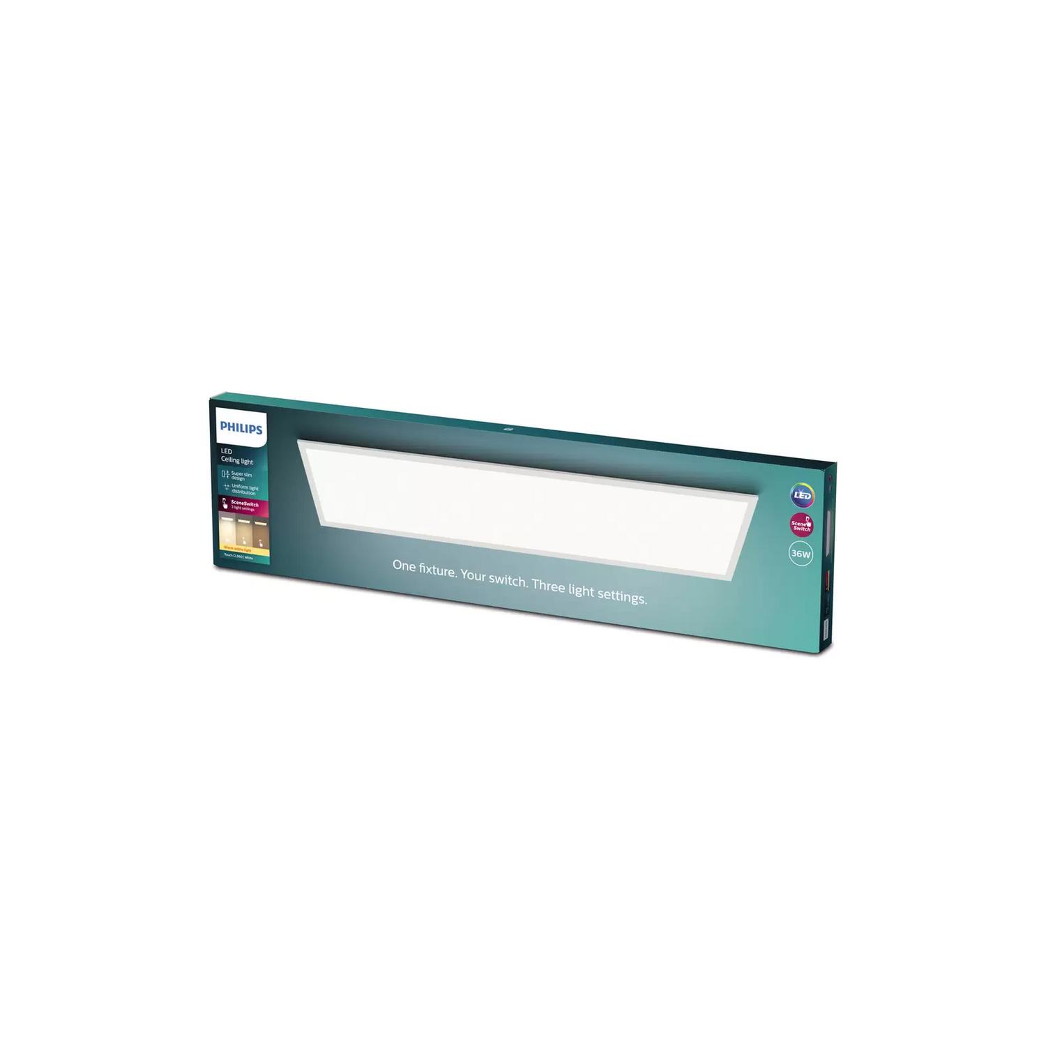 B-Ware Philips Panel Leuchte Led Touch Weiß Warmweiß 120 X 30cm Dimmbar Deckenleuchte