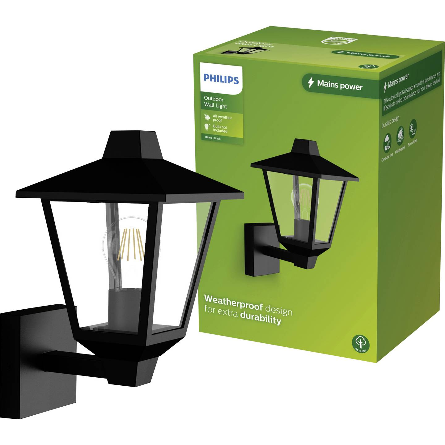 B-Ware Philips Wa Up Max 25 W Bl Hv Außenwandleuchte Laterne Außenlampe Bewegungssensor - 8720169351394