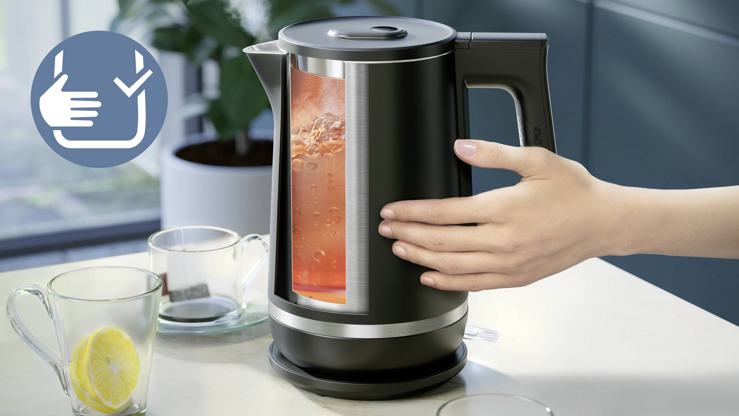 B-Ware Philips Home Hd9395/90 Wasserkocher Schwarz Wassererhitzer Teekocher Küchenge694