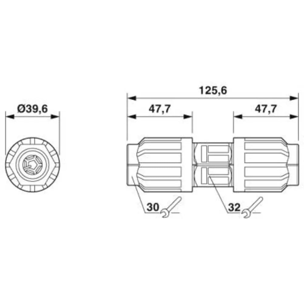 B-Ware Phoenix Contact Leitungsverbinder Kabel Schraubverriegelung Schwarz 5 Polig 1 St - 4046356929523