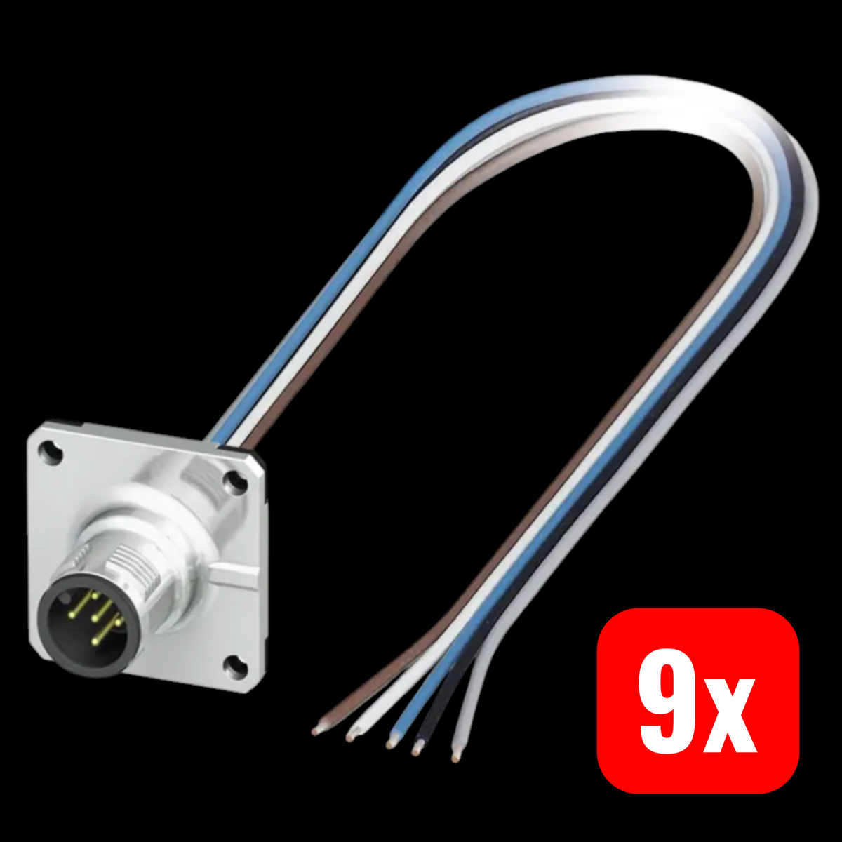 Phoenix Contact Einbausteckverbinder SACC-SQ-M12MS-5CON-20/0,5 M12 9 STÜCK - 4046356532983
