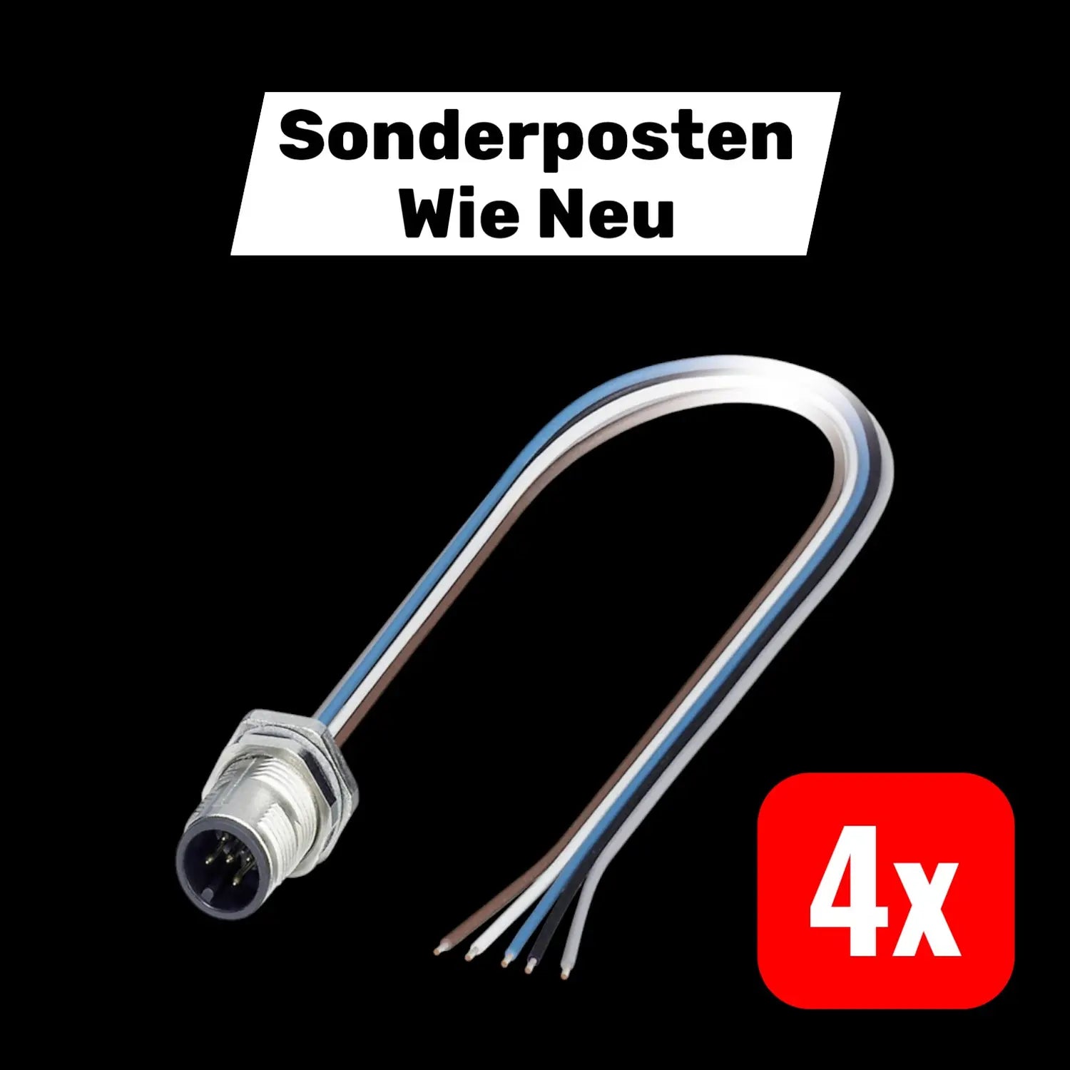 B-Ware Phoenix Contact Sensorstecker Einbaustecker M12 Stecker 0.50 M 5 Polig 4 Stück - 4046356161947