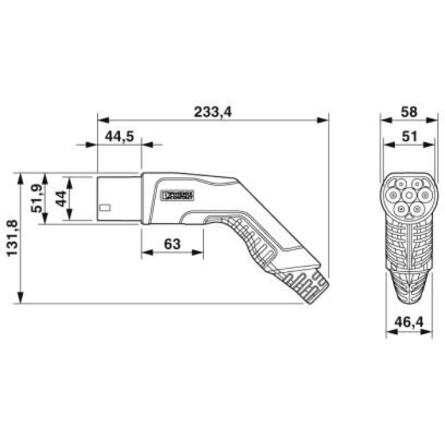 B-Ware Phoenix Contact E Mobility Ladekabel Kabel Typ 2 Mode 3 C Line Schwarz Grau 7 M - 4055626395623