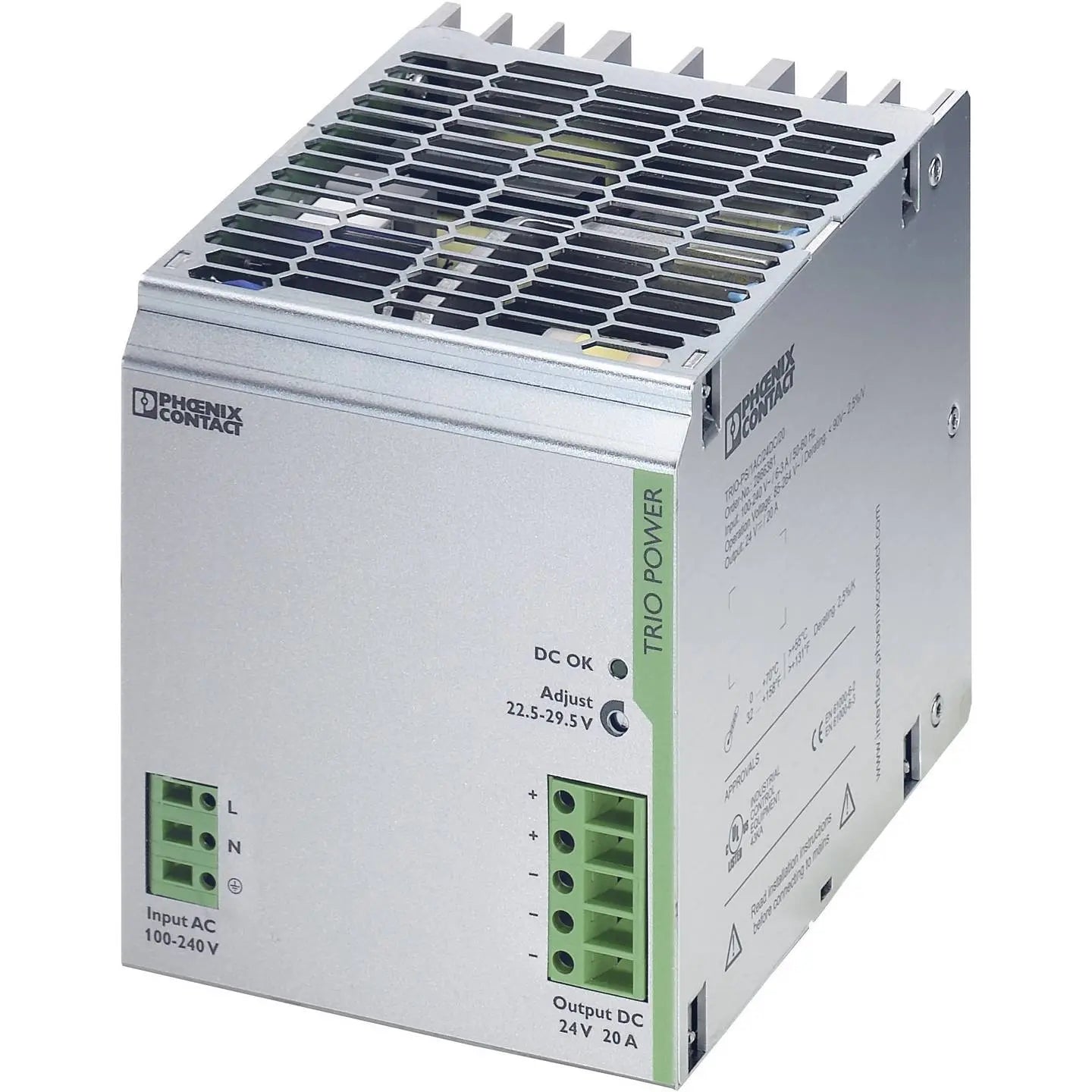 B-Ware Phoenix Contact Hutschienen Netzteil Schaltnetzteil Strom 24 V Dc 20 A 480 W - 4046356046664