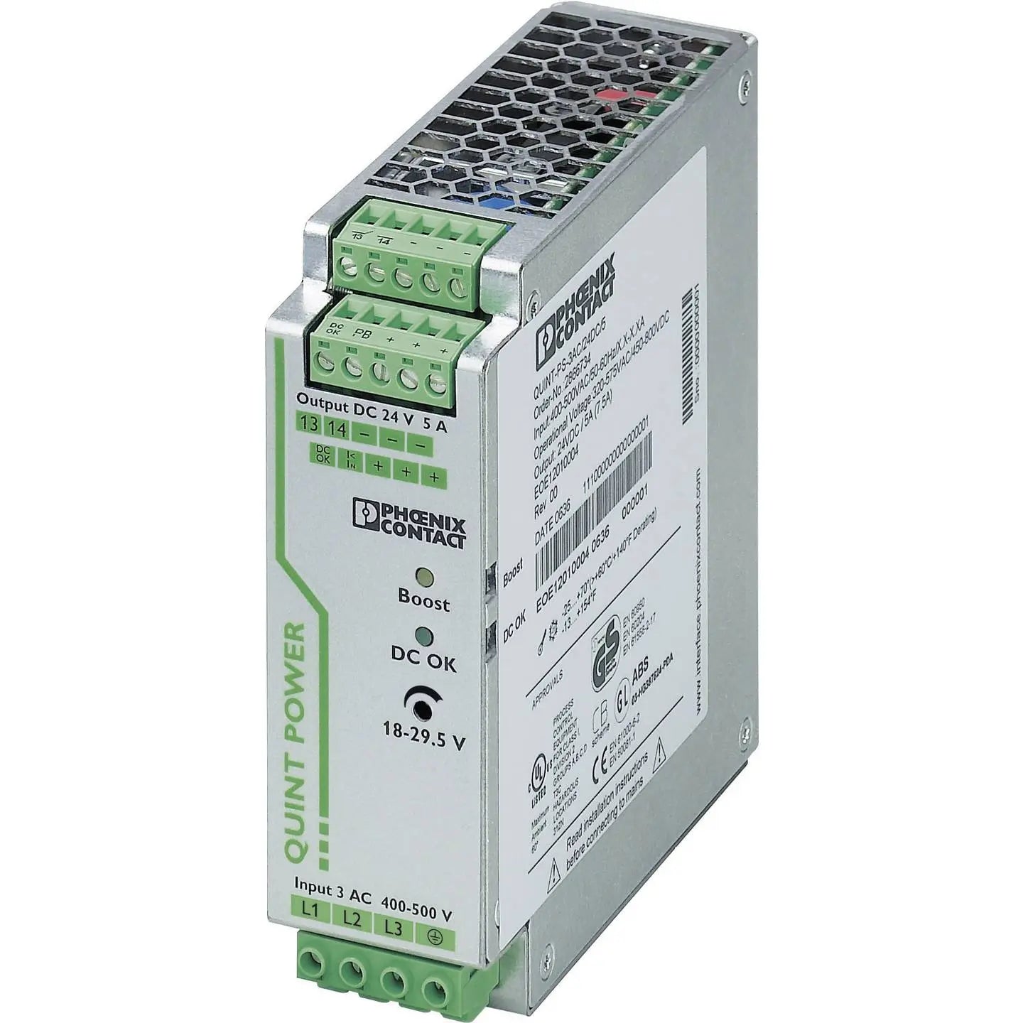 B-Ware Phoenix Contact Netzteil Stromversorgung Hutschienen Quint Power 24 V 5 A 120 W - 4046356155441