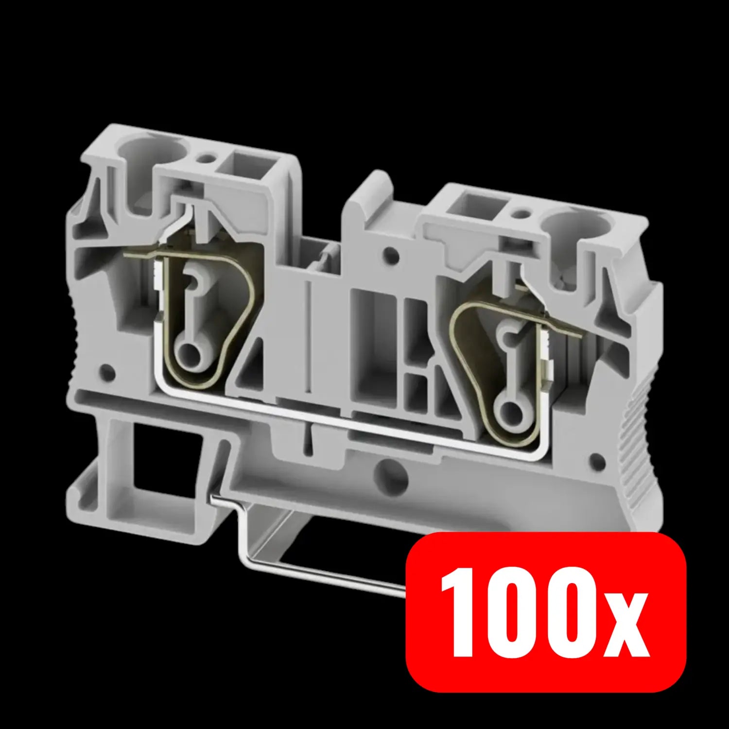 B-Ware Phoenix Contact Durchgangsklemme Reihenklemme Grau Zugfederanschluss 100 Stück - 4017918186944