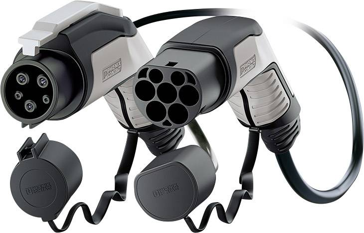 Câble de recharge secteur Phoenix Contact Wallbox (produit de seconde main), câble de recharge pour véhicules électriques, noir, 5 m, type 2