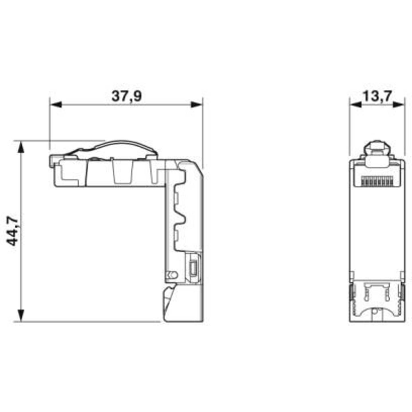 B-Ware Phoenix Contact Rj45 Steckverbinder Stecker 1406341 Gewinkelt Polzahl 6 Metall - 4046356760874