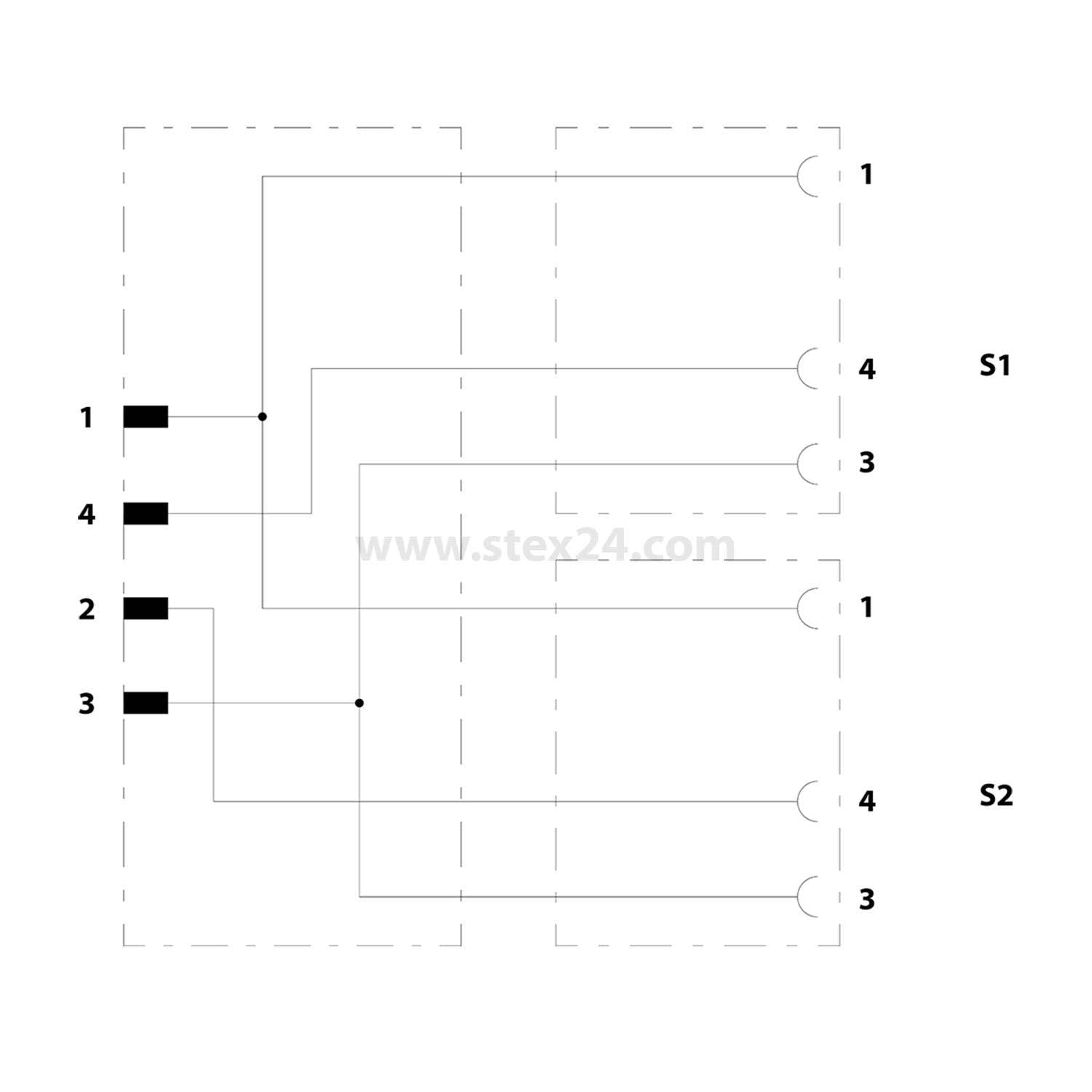 Phoenix Contact Sensor-Aktor-Stecker Kabelkonfektion Schwarz M12 Y-Adapter - 4017918135164