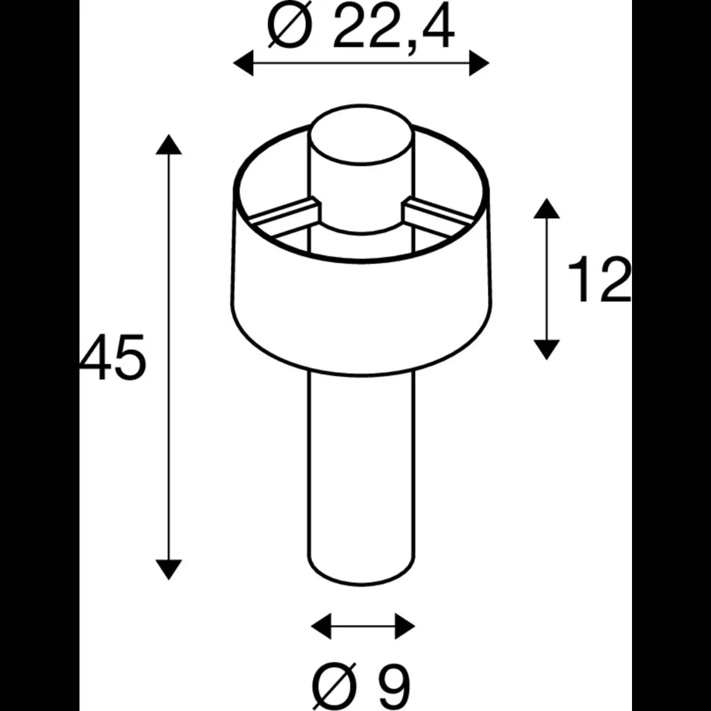 B-Ware Slv 1008195 Photoni Stehlampe E27 13 W Schwarz Lampe Leuchte Spot Licht877 - 4024163295314