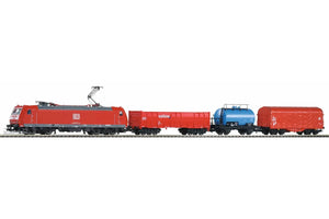 B-Ware Piko Zug Set Güterzug Eisenbahn H0 Digital Br 185 Db Mit 3 Güterwagen 59015