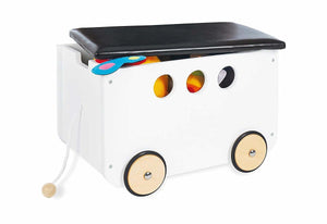 B-Ware Pinolino 213490 Spielzeugkiste Mit Rollen Jim Weiß 51x 36 X 34 Cm