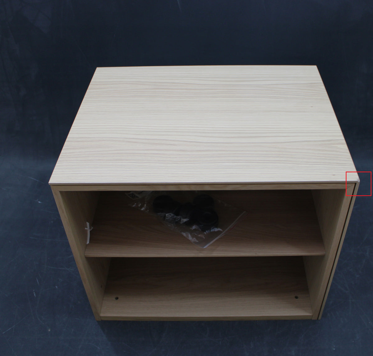 Modulares Regal Lowboard Modul Eichenfurnier 60cm offen minimalistisch - 1