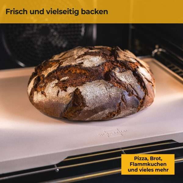 SILBERTHAL Pizzastein Backstein Pizza Brot Gebäck Ofen Grill unglasiert 38x307 - 4260470464481